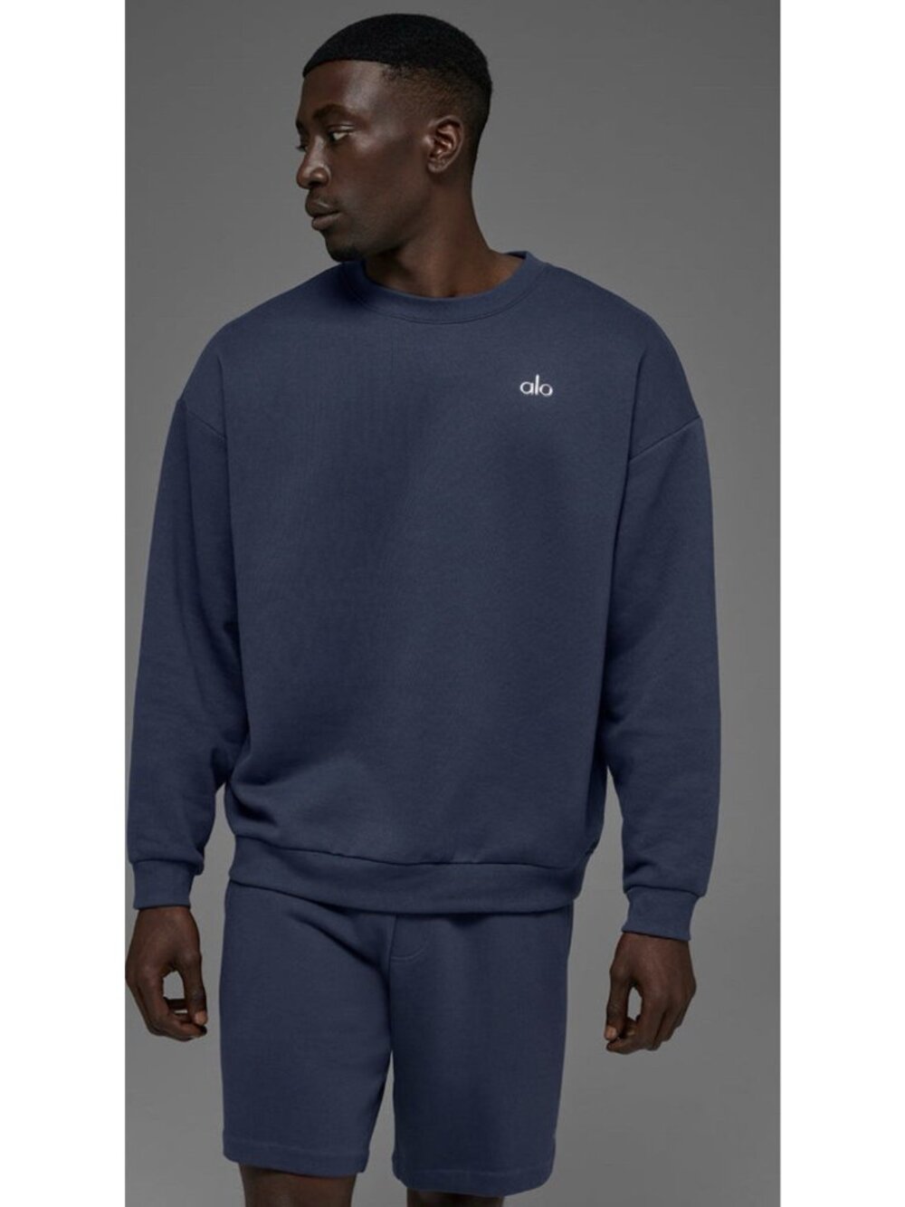 NEW Alo Accolade Navy Blue Crewneck Pullover Sweater Unisex XL NWTS O